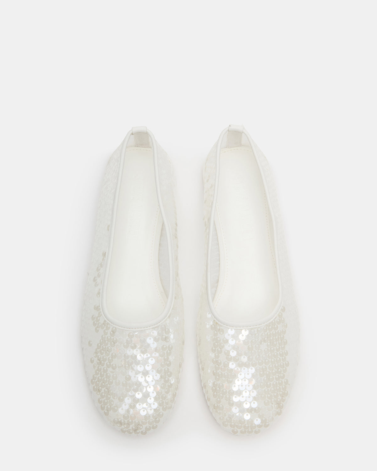 GARCELLE White Sequin Women's Ballet Flats - Steve Madden