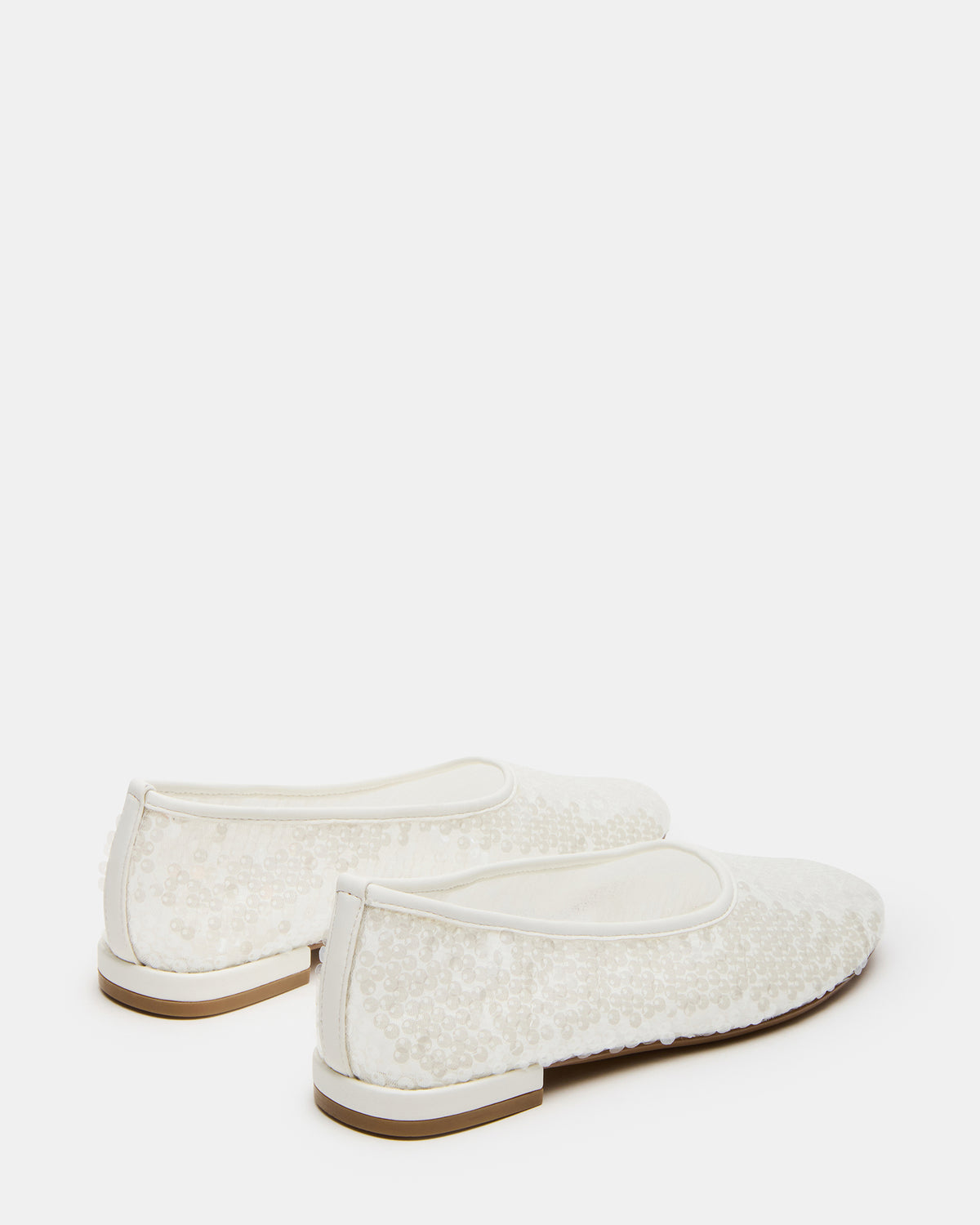 GARCELLE White Sequin Women's Ballet Flats - Steve Madden