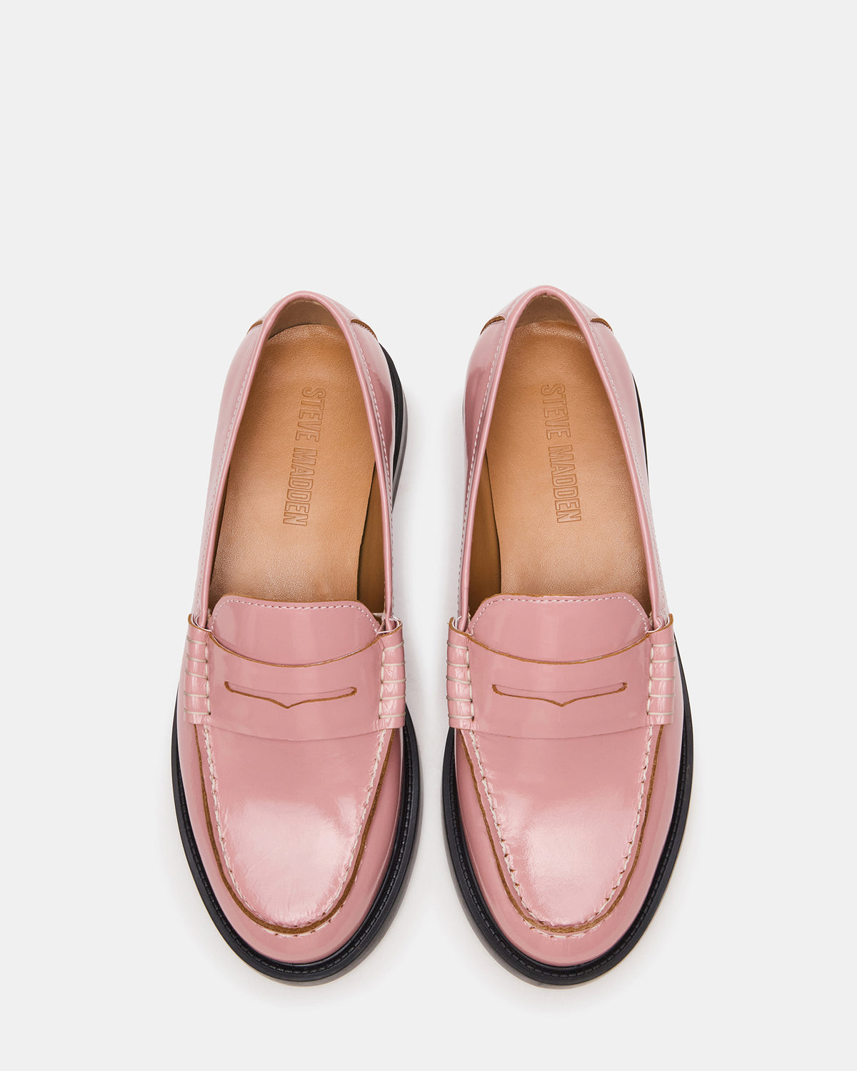 MADISON Light Pink Leather Women's Penny Loafer - Steve Madden
