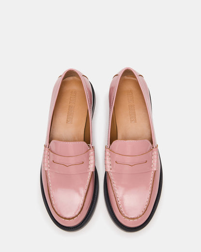 MADISON Light Pink Leather Women's Penny Loafer - Steve Madden