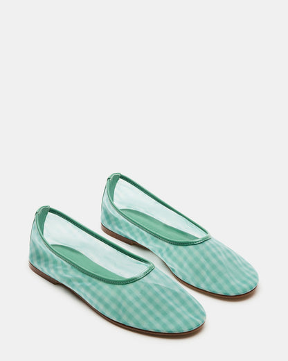 MEADOW Green Multi Mesh Women's Ballet Flats - Steve Madden