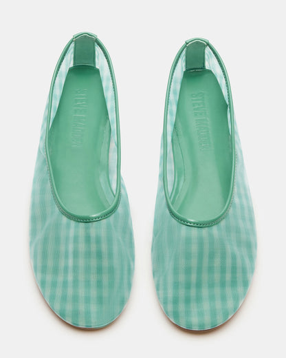 MEADOW Green Multi Mesh Women's Ballet Flats - Steve Madden