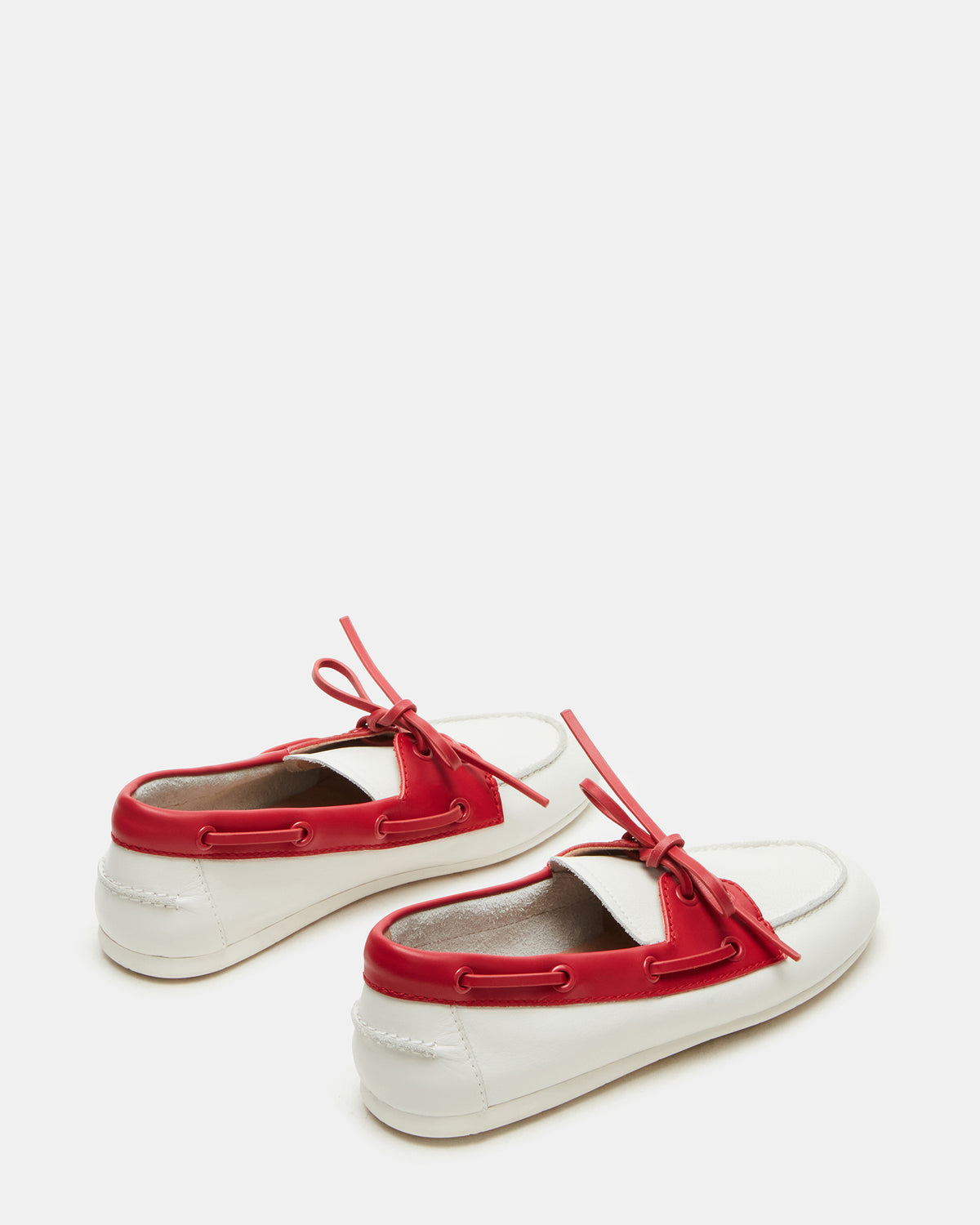 SAG Bone/Red Women's Boat Shoe - Steve Madden