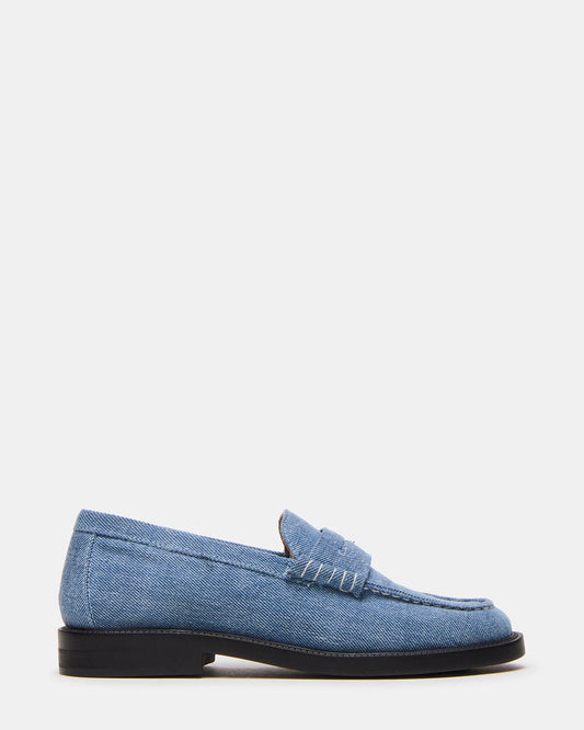MADISON Denim Fabric Women's Penny Loafer - Steve Madden
