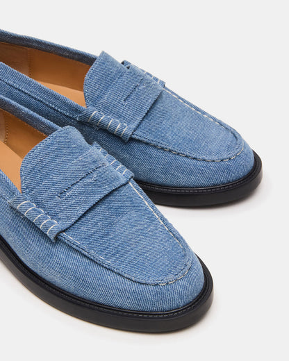 MADISON Denim Fabric Women's Penny Loafer - Steve Madden