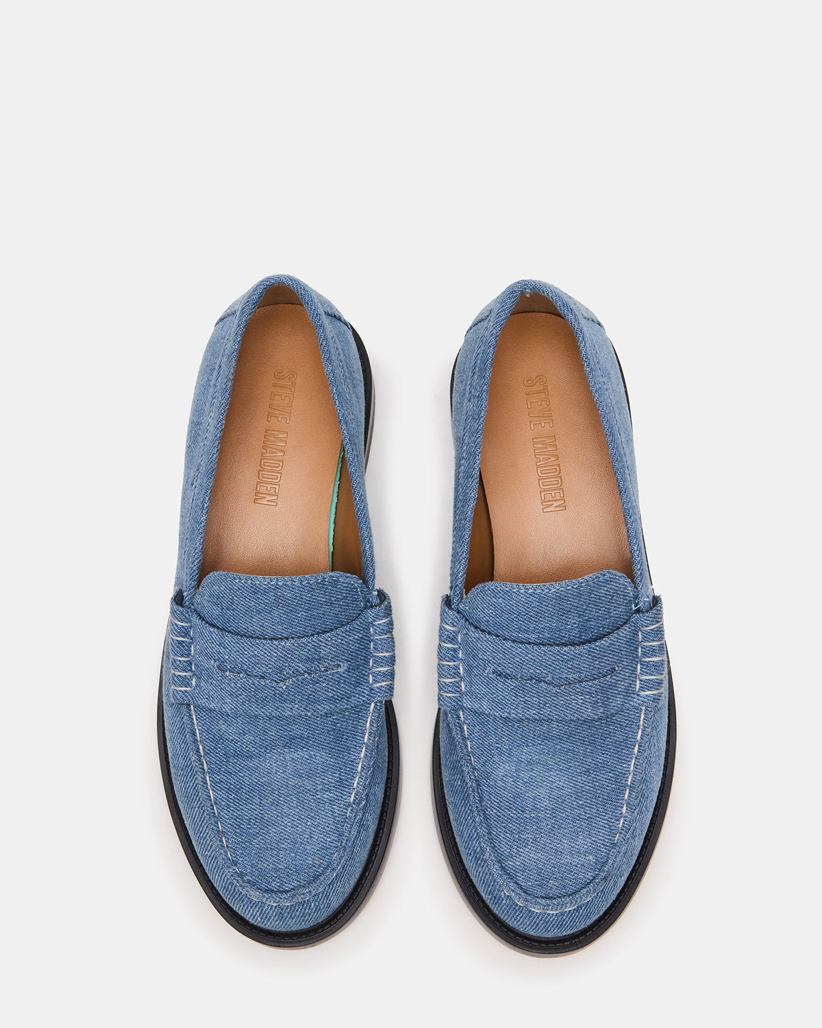 MADISON Denim Fabric Women's Penny Loafer - Steve Madden