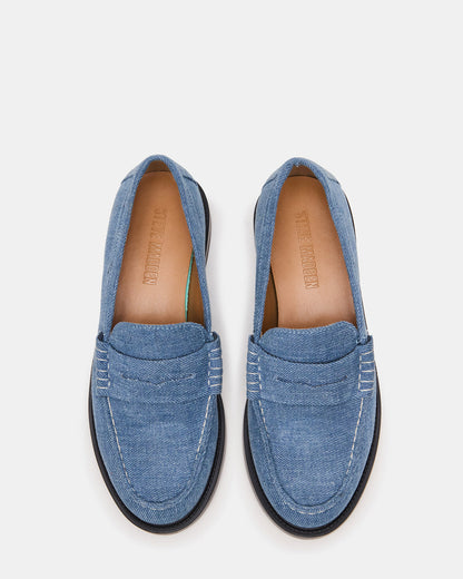 MADISON Denim Fabric Women's Penny Loafer - Steve Madden