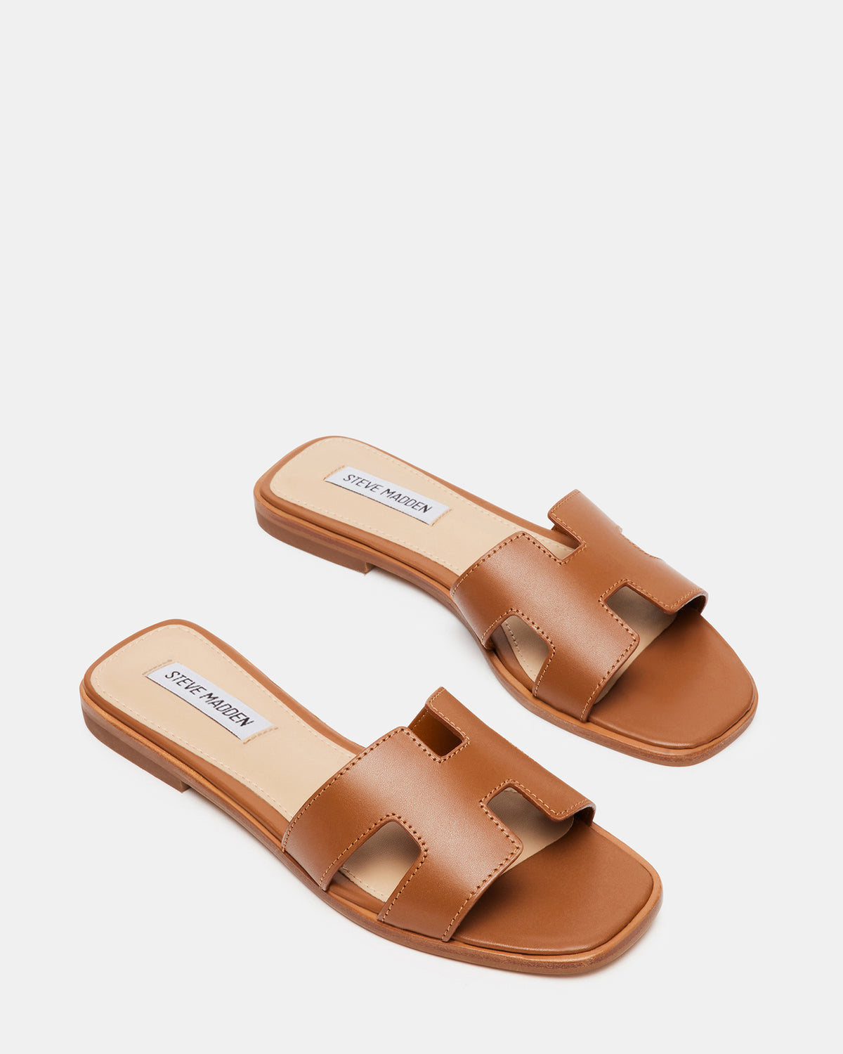 HADYN Cognac Leather Sandal | Women's Designer Sandals - Steve Madden