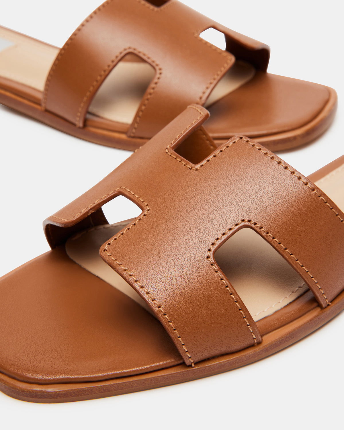 HADYN Cognac Leather Sandal | Women's Designer Sandals - Steve Madden