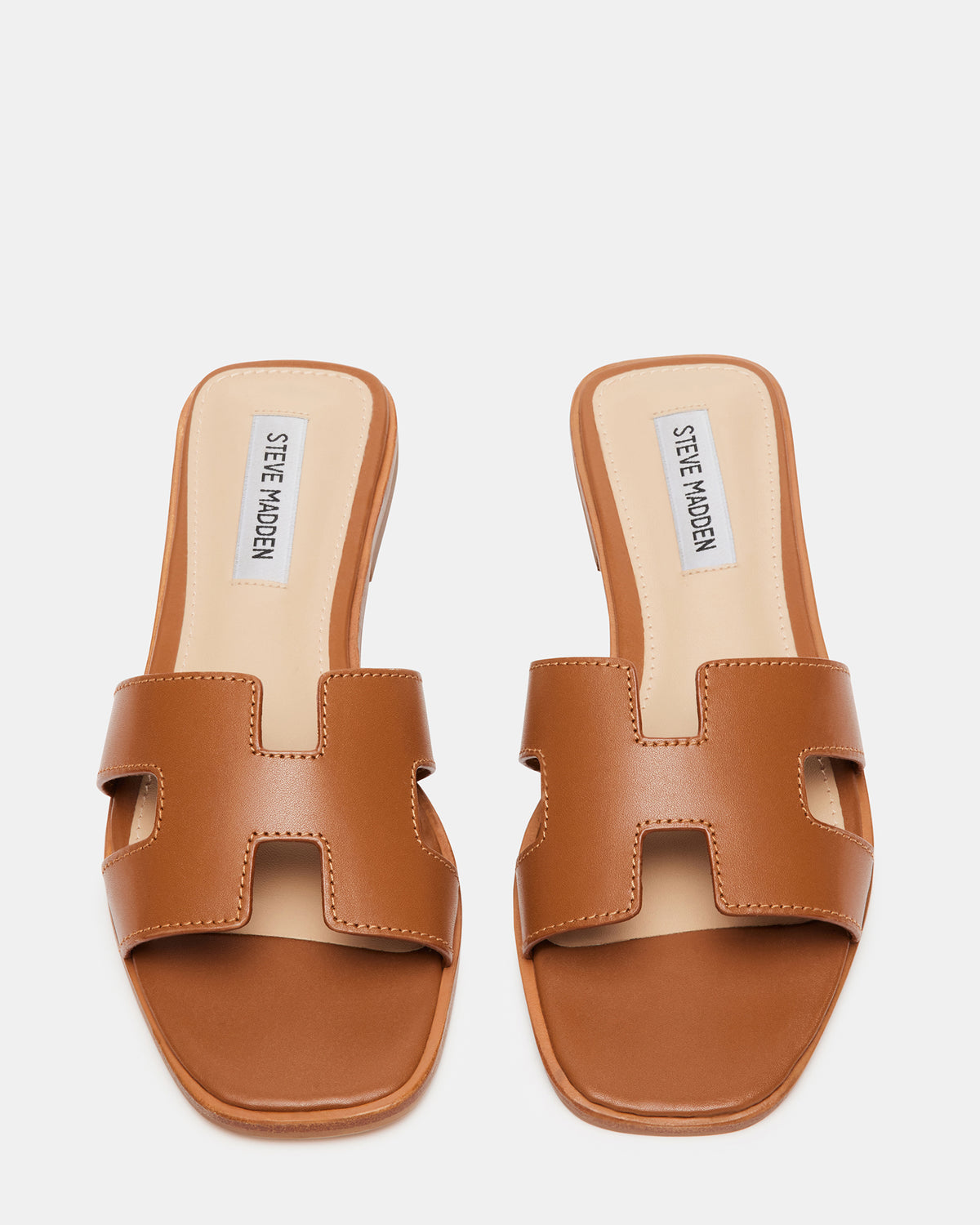 HADYN Cognac Leather Sandal | Women's Designer Sandals - Steve Madden