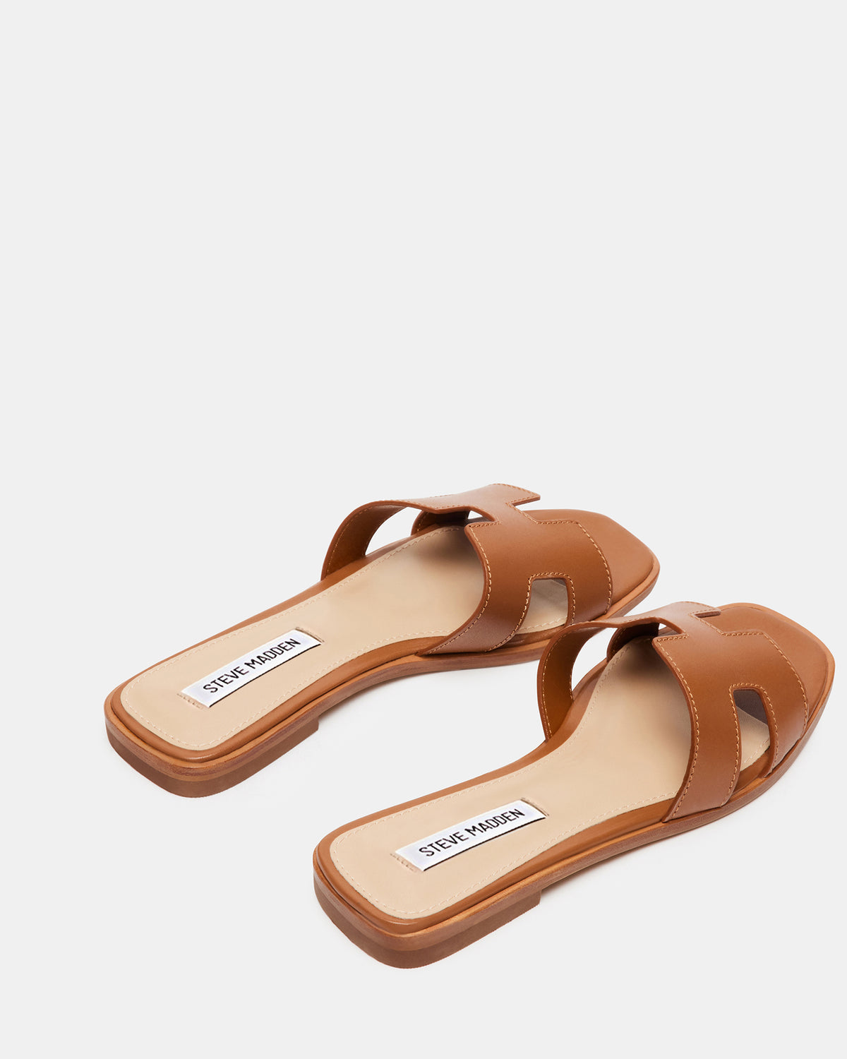 HADYN Cognac Leather Sandal | Women's Designer Sandals - Steve Madden
