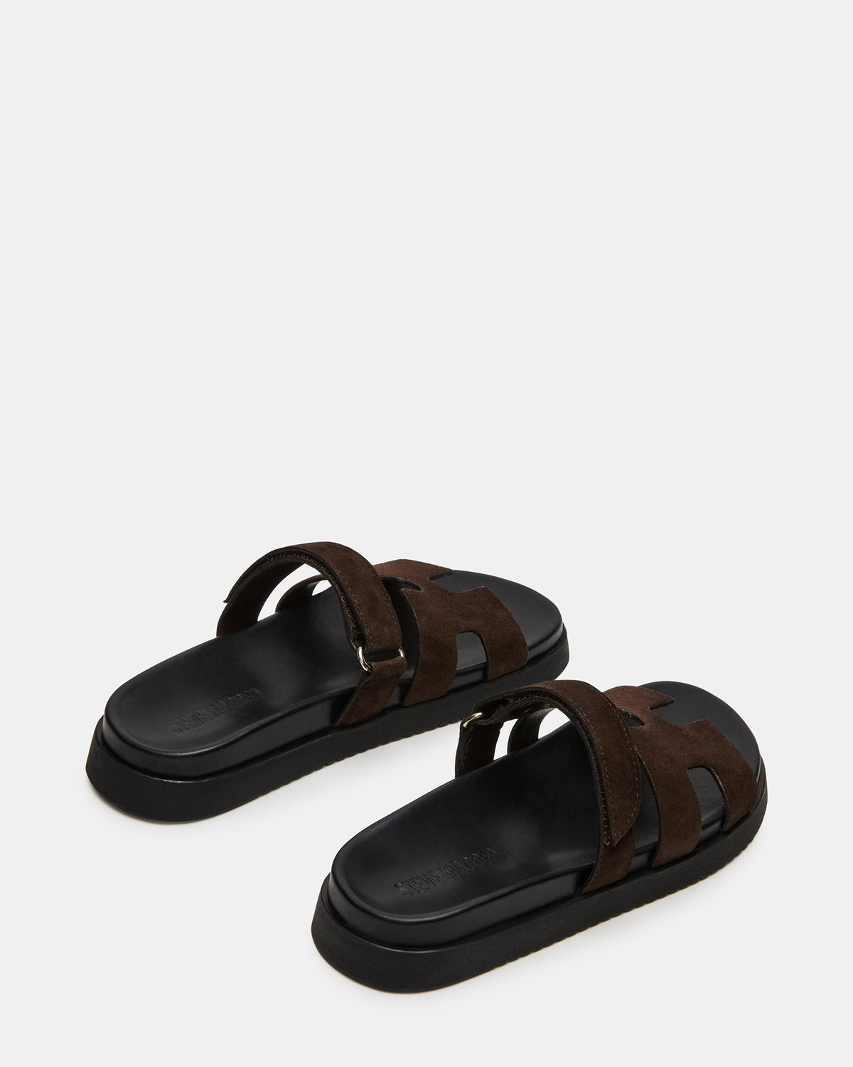 MAYVEN Chocolate Brown Suede Flatform Slide Women's Sandal - Steve Madden