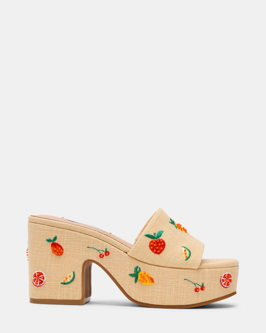 TRIPPY Embellished Fruit Multi Platform Mule Women's Sandal - Steve Madden