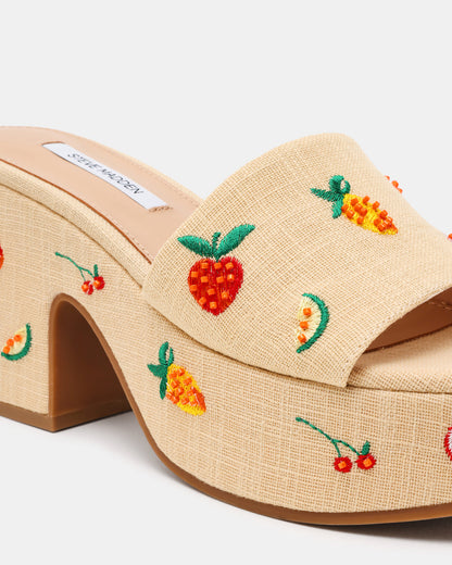 TRIPPY Embellished Fruit Multi Platform Mule Women's Sandal - Steve Madden