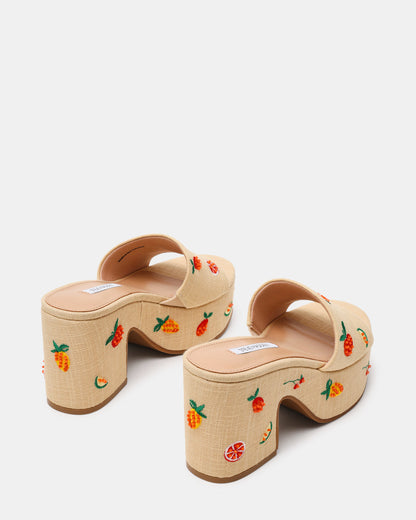 TRIPPY Embellished Fruit Multi Platform Mule Women's Sandal - Steve Madden