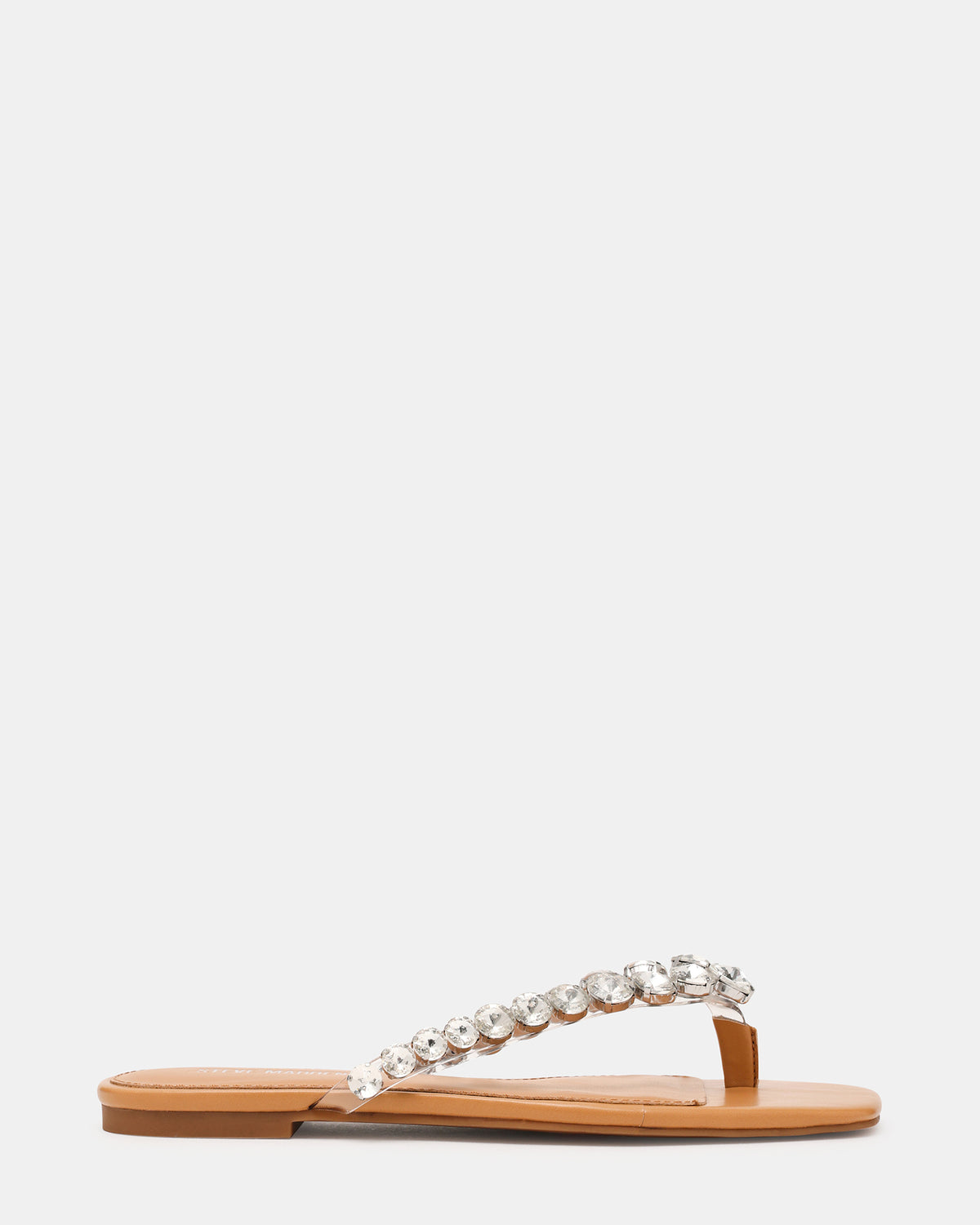 MARBLE Rhinestones Silver Multi Thong Square-Toe Women's Sandal - Steve Madden