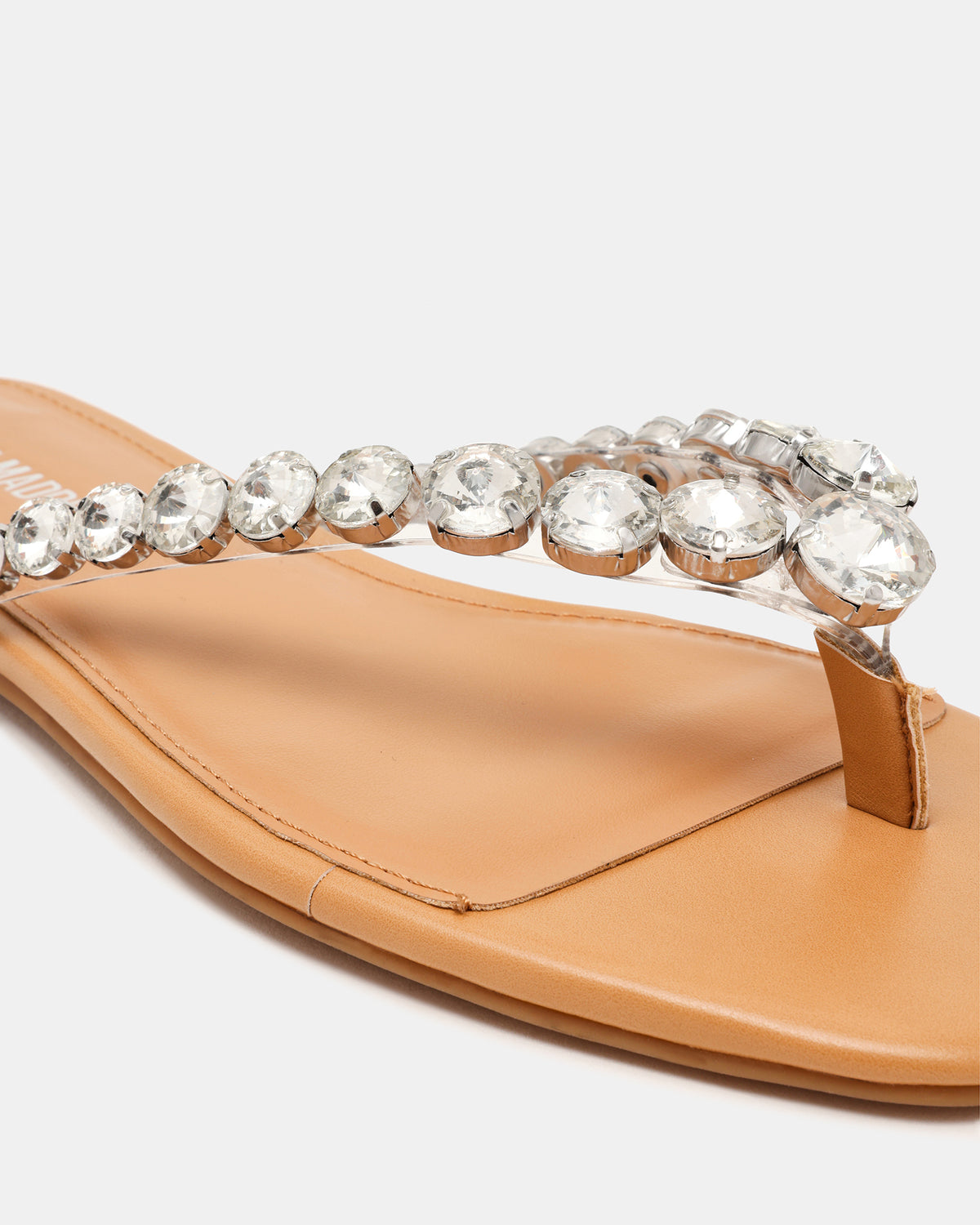 MARBLE Rhinestones Silver Multi Thong Square-Toe Women's Sandal - Steve Madden