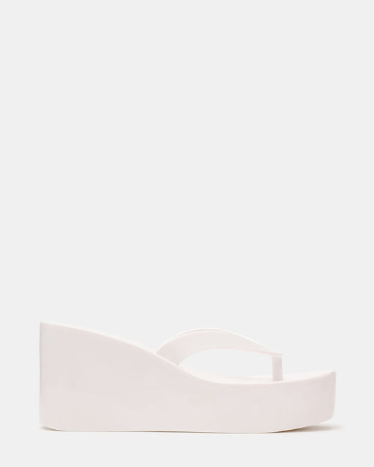 JELLA White Thong Wedge Women's Platform Sandal - Steve Madden
