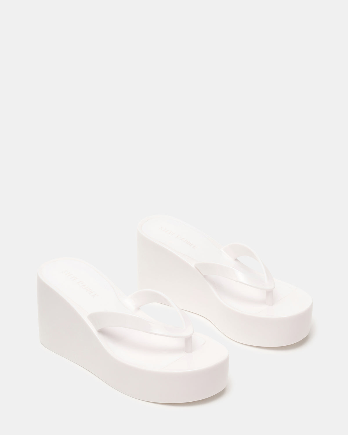 JELLA White Thong Wedge Women's Platform Sandal - Steve Madden
