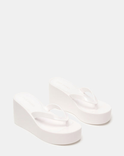 JELLA White Thong Wedge Women's Platform Sandal - Steve Madden