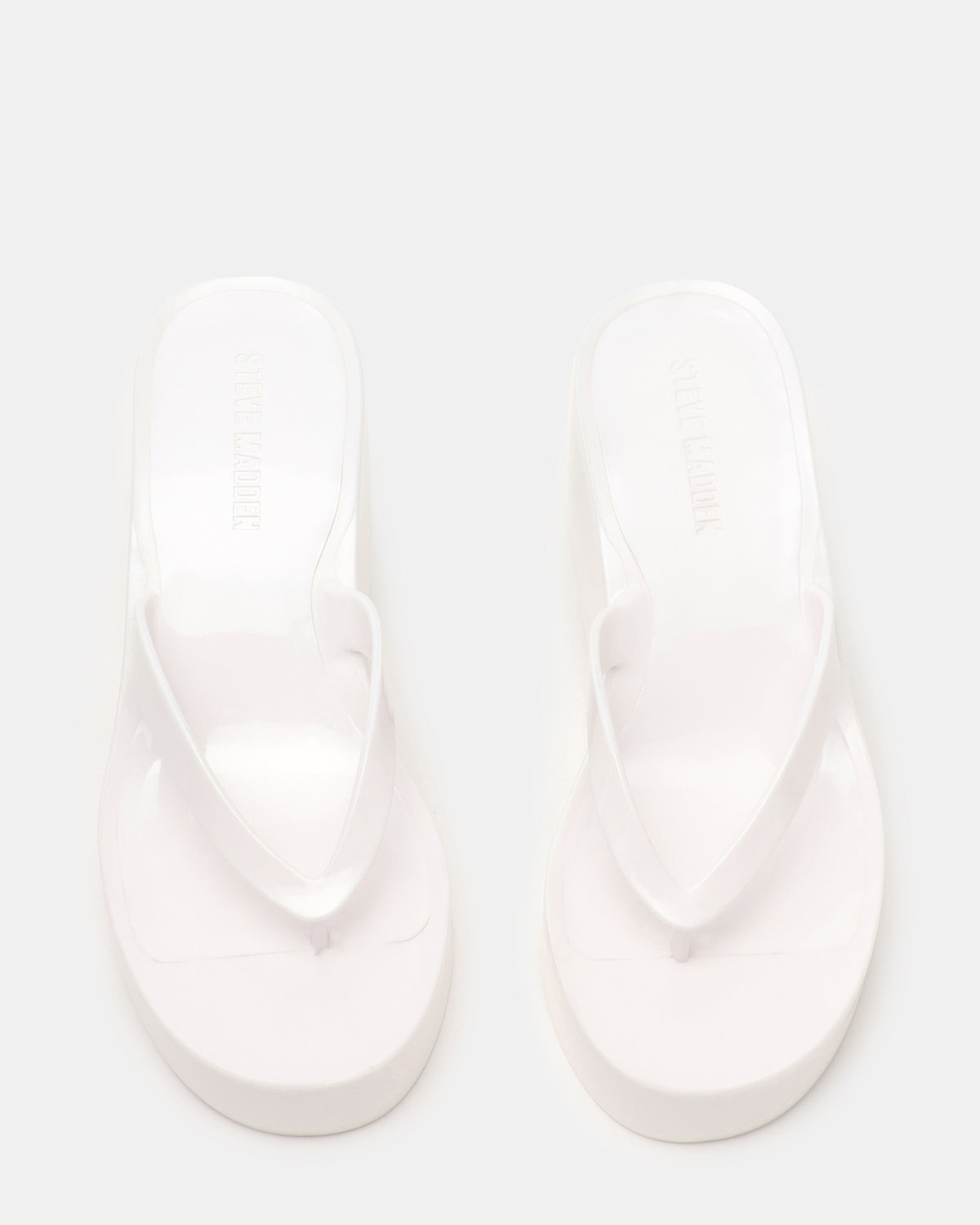 JELLA White Thong Wedge Women's Platform Sandal - Steve Madden