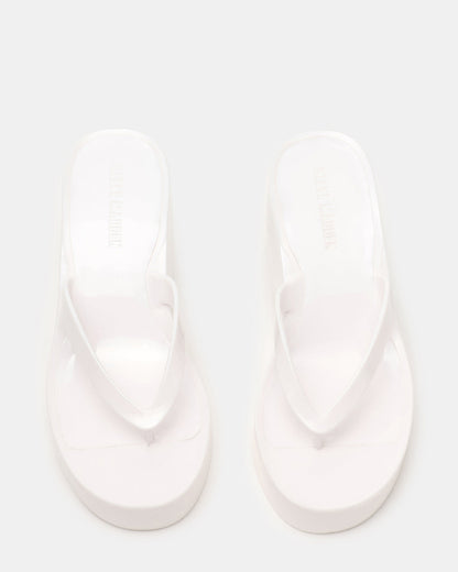 JELLA White Thong Wedge Women's Platform Sandal - Steve Madden