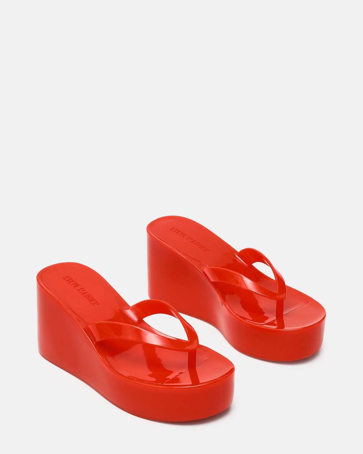 JELLA Red Thong Wedge Women's Platform Sandal - Steve Madden