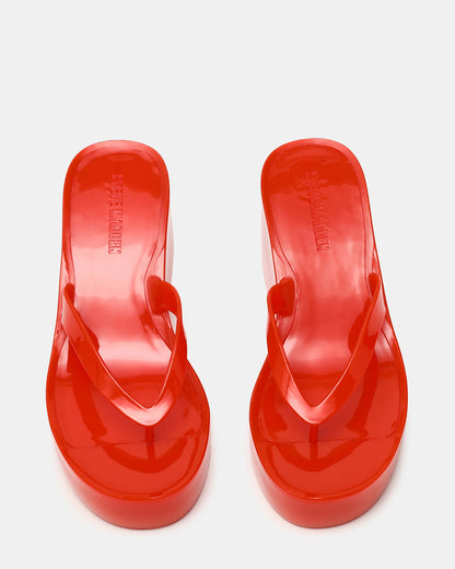 JELLA Red Thong Wedge Women's Platform Sandal - Steve Madden