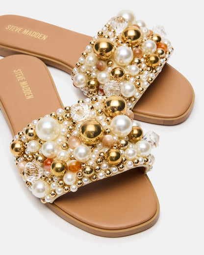 KLIO Coral Multi Ornament Embellished Slide Women's Sandal - Steve Madden