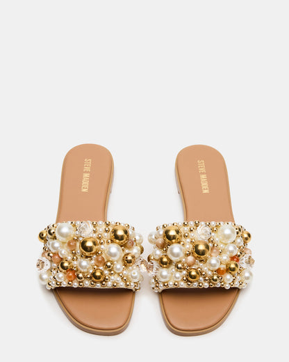 KLIO Coral Multi Ornament Embellished Slide Women's Sandal - Steve Madden