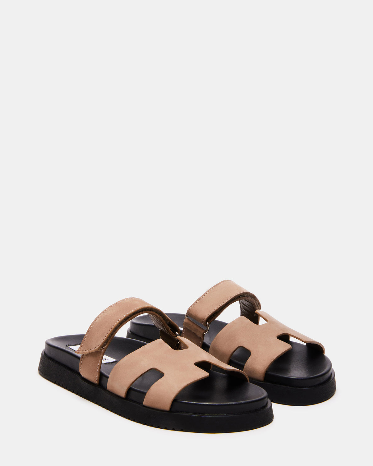 MAYVEN Tan Nubuck Flatform Slide Women's Sandal - Steve Madden