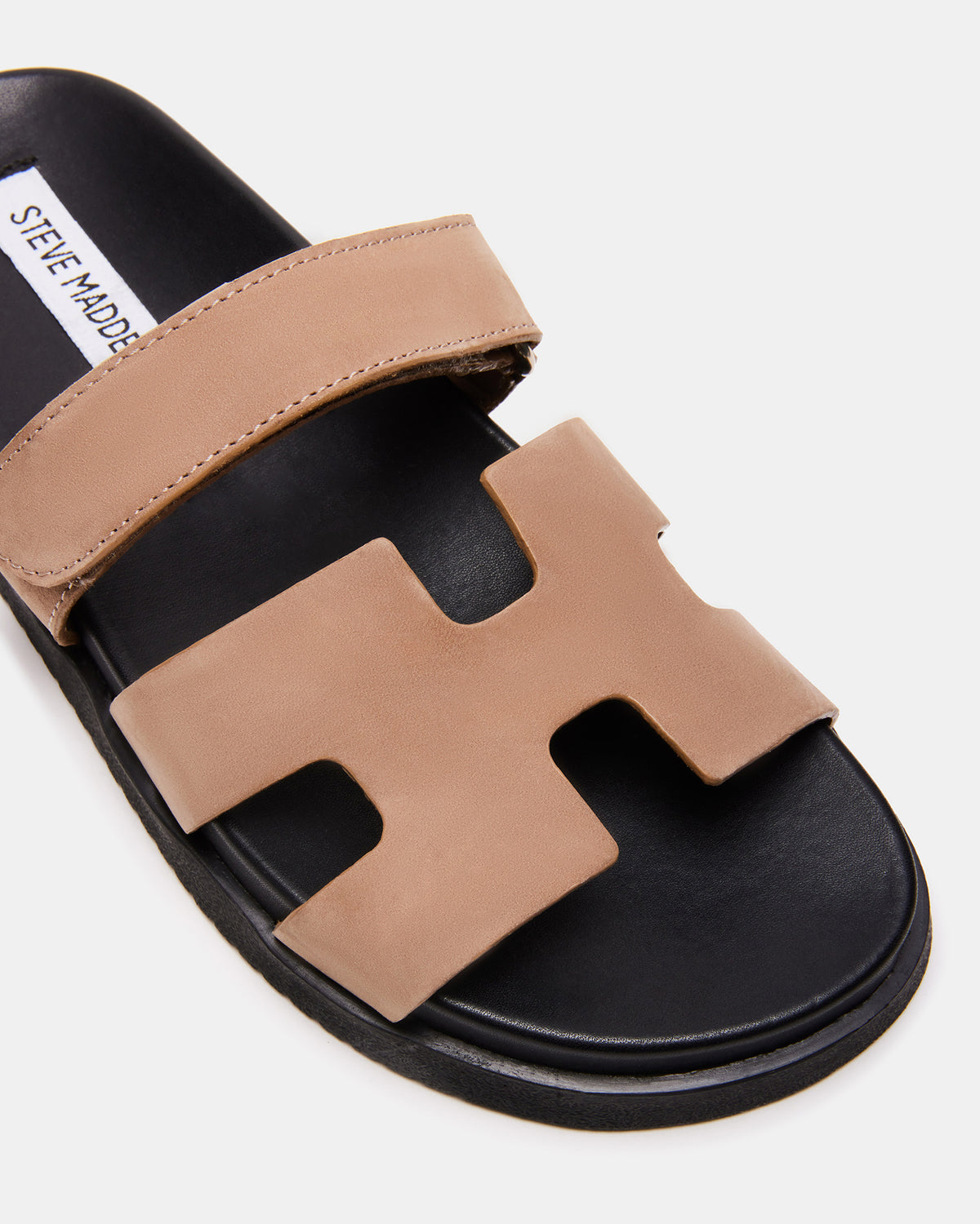 MAYVEN Tan Nubuck Flatform Slide Women's Sandal - Steve Madden