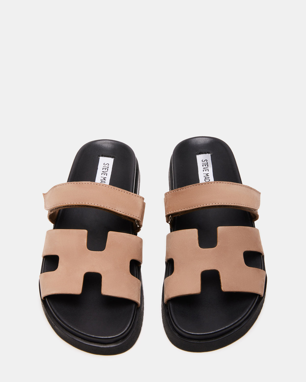 MAYVEN Tan Nubuck Flatform Slide Women's Sandal - Steve Madden