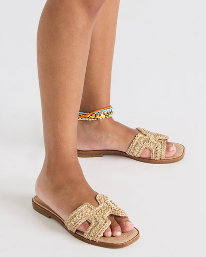 HADYN Crochet Raffia Women's Designer Sandal - Steve Madden