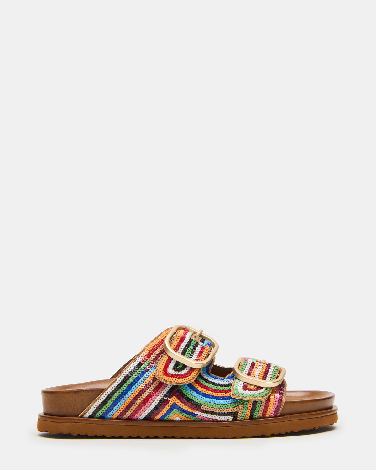 TOURIST Multi Color Footbed Slide Women's Sandal - Steve Madden