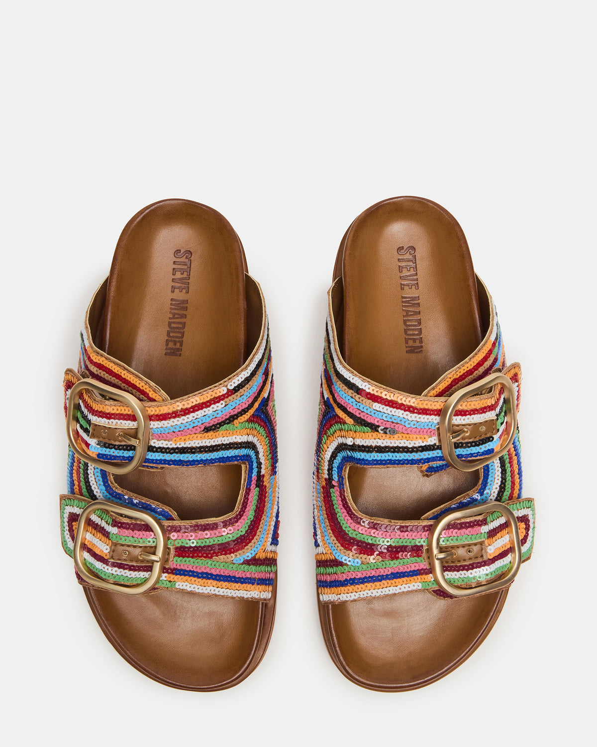 TOURIST Multi Color Footbed Slide Women's Sandal - Steve Madden