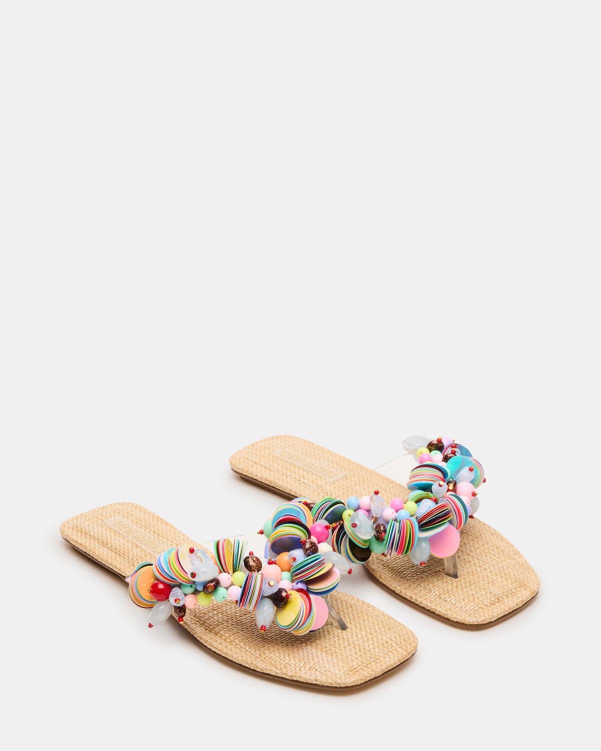 TRELLA Multi Beads Square-Toe Thong Women's Sandal - Steve Madden