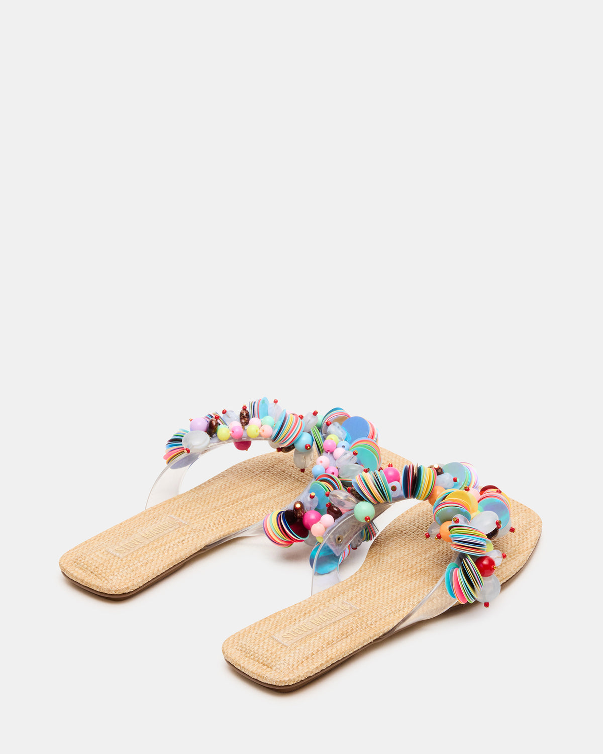 TRELLA Multi Beads Square-Toe Thong Women's Sandal - Steve Madden