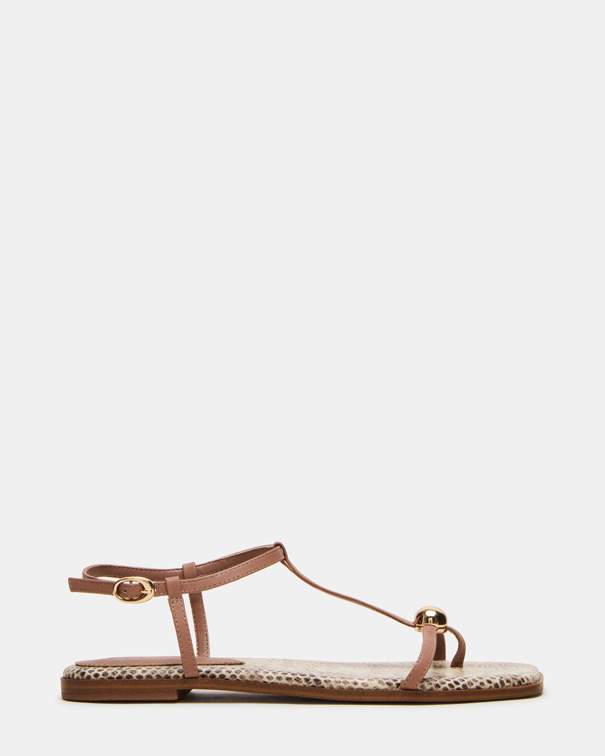RITZY Natural Snake Square-Toe Strappy Women's Sandal - Steve Madden