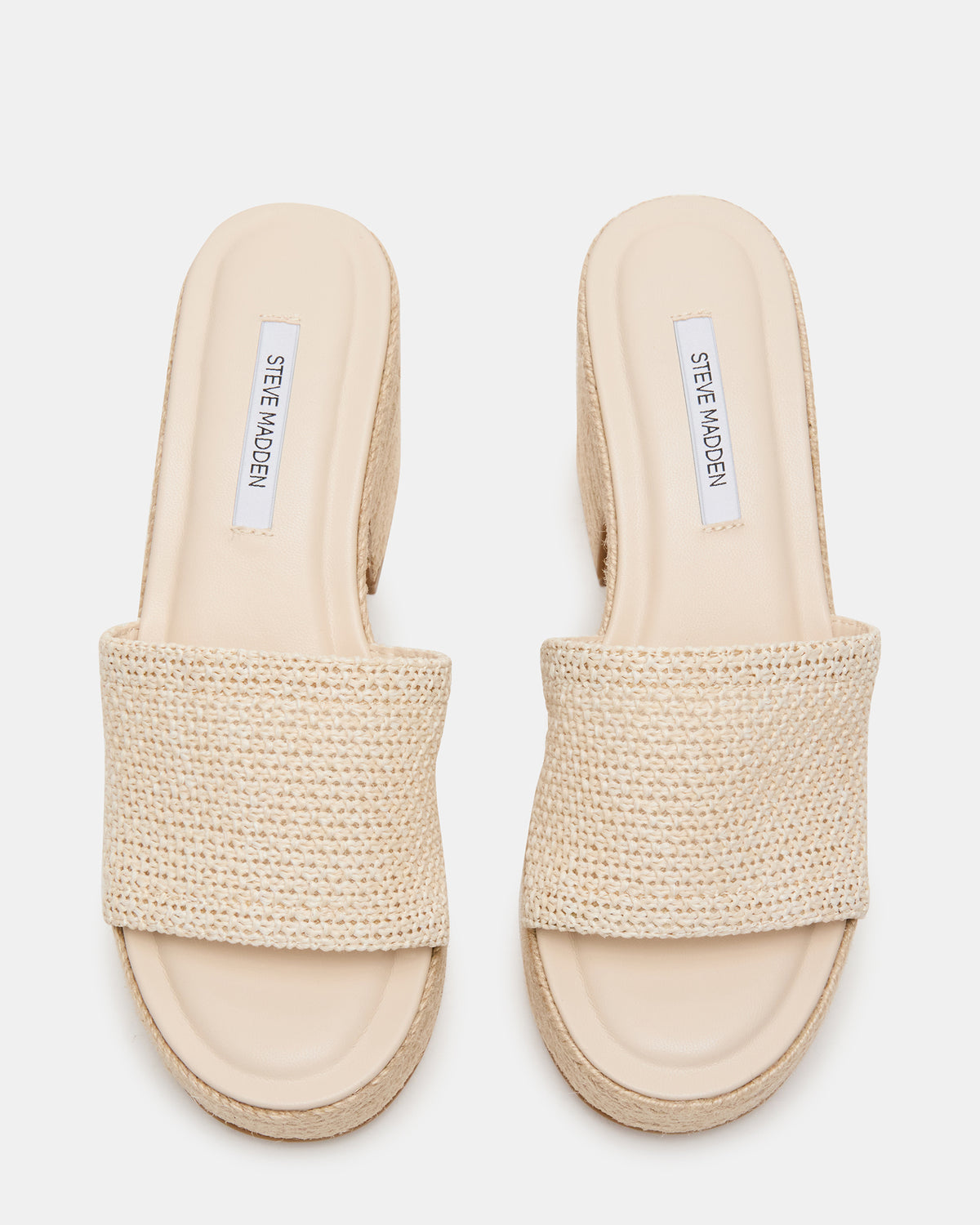 TRIPPY Natural Raffia Platform Mule Women's Sandal - Steve Madden