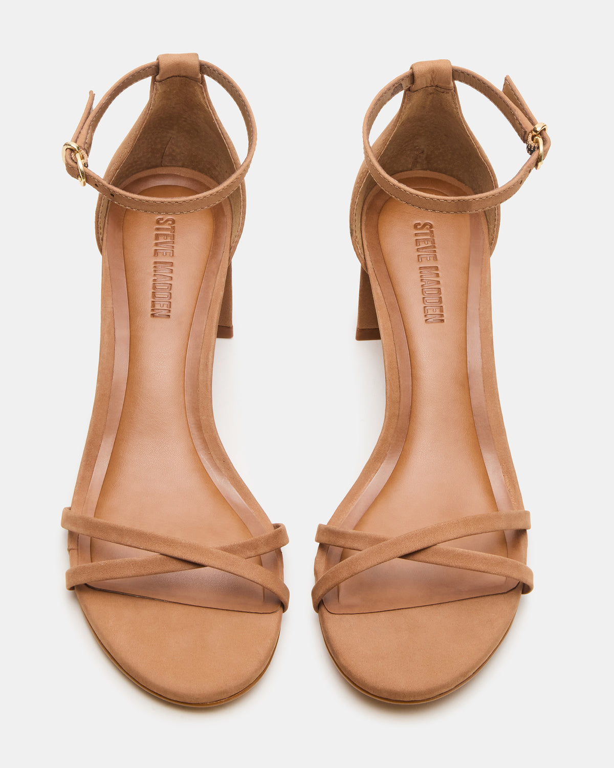 RAE Tan Nubuck Strappy Block Heel Women's Sandal - Steve Madden