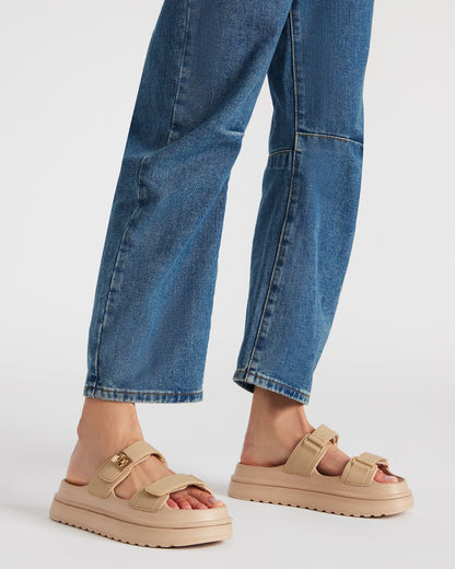 BIGSCHMONA JELLY Natural Women's Platform Slide Sandal - Steve Madden