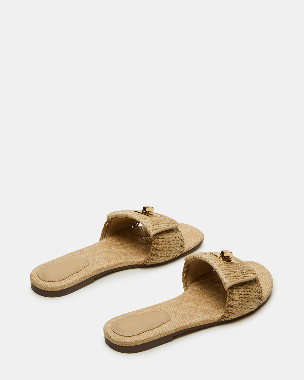 MORELAND Natural Raffia Slide Women's Sandal - Steve Madden