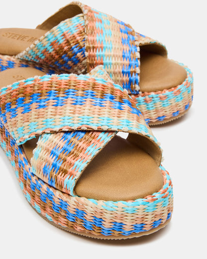 TULUM Raffia Multi Platform Flatform Women's Sandal - Steve Madden