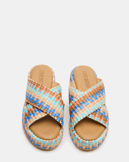 TULUM Raffia Multi Platform Flatform Women's Sandal - Steve Madden