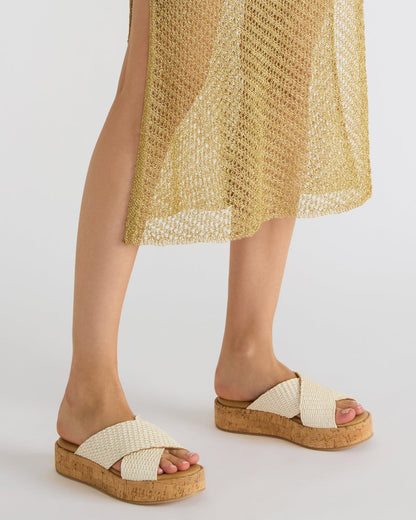 TULUM Raffia Multi Platform Flatform Women's Sandal - Steve Madden