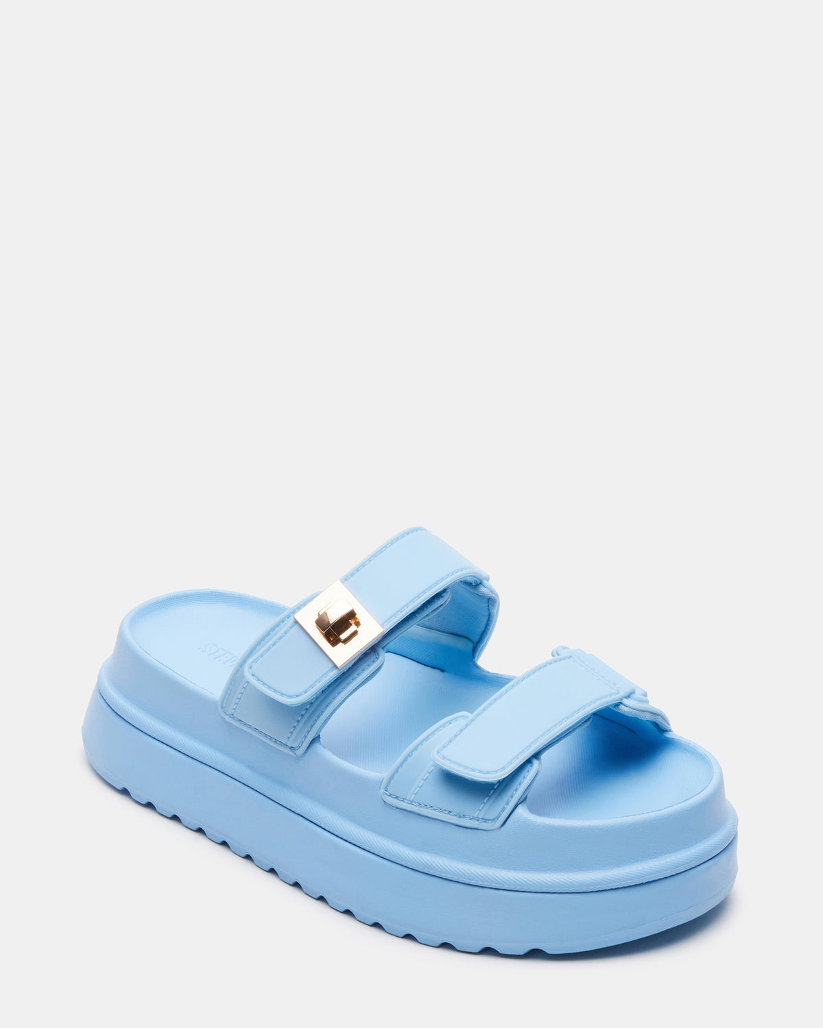 BIGSCHMONA JELLY Light Blue Women's Platform Slide Sandal - Steve Madden