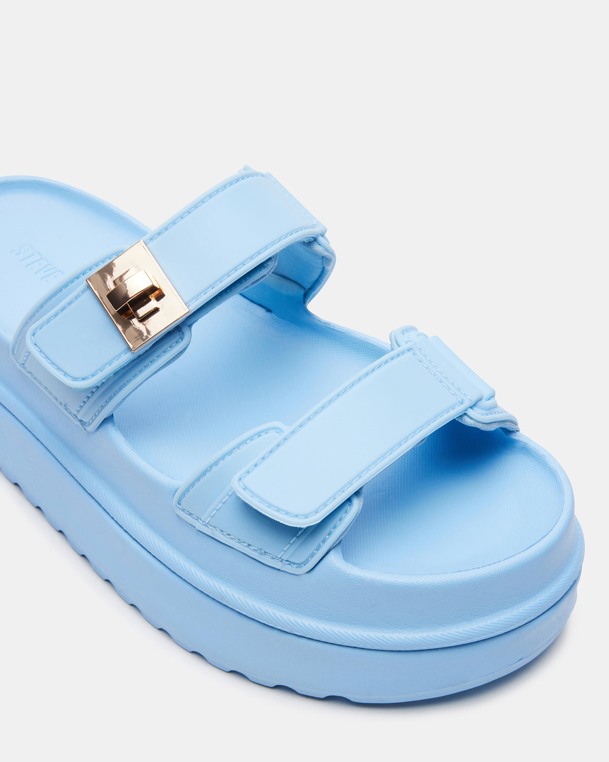 BIGSCHMONA JELLY Light Blue Women's Platform Slide Sandal - Steve Madden
