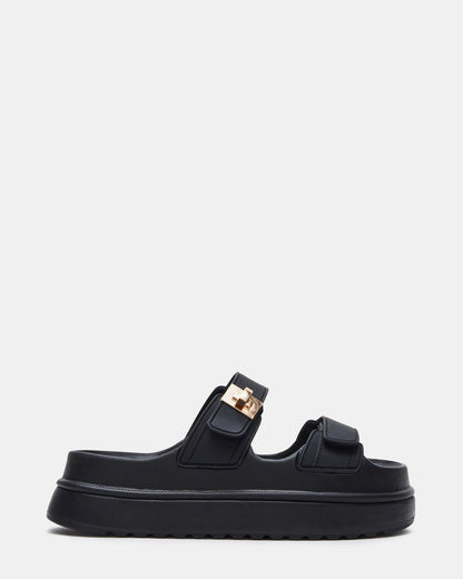 BIGSCHMONA JELLY Black Women's Platform Slide Sandal - Steve Madden