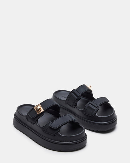 BIGSCHMONA JELLY Black Women's Platform Slide Sandal - Steve Madden